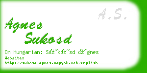 agnes sukosd business card